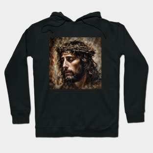 Jesus with crown of thorns Hoodie